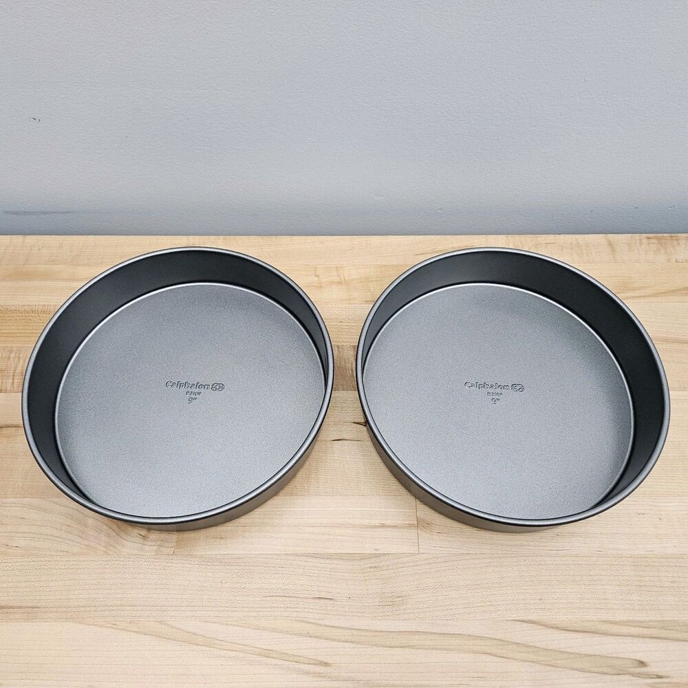 Calphalon 9 Inch Nonstick Round Cake Pan Classic Bakeware Baking (2 pack)